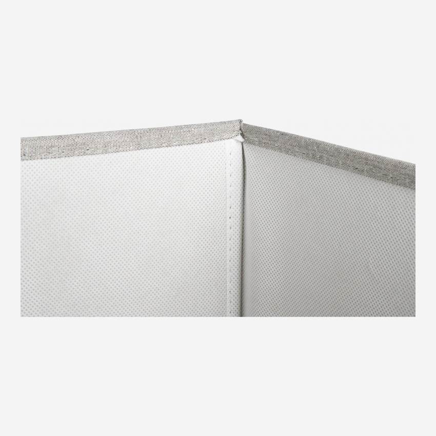 Aufbewahrungsbox aus Grauem Stoff - 12,5 x 39 x 26cm