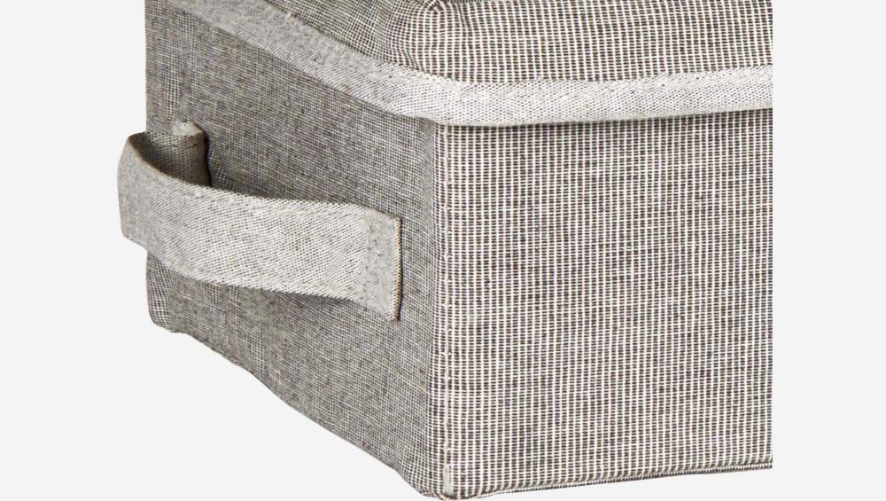 Boîte de rangement en tissu - Gris - 12,5 x 39 x 26 cm