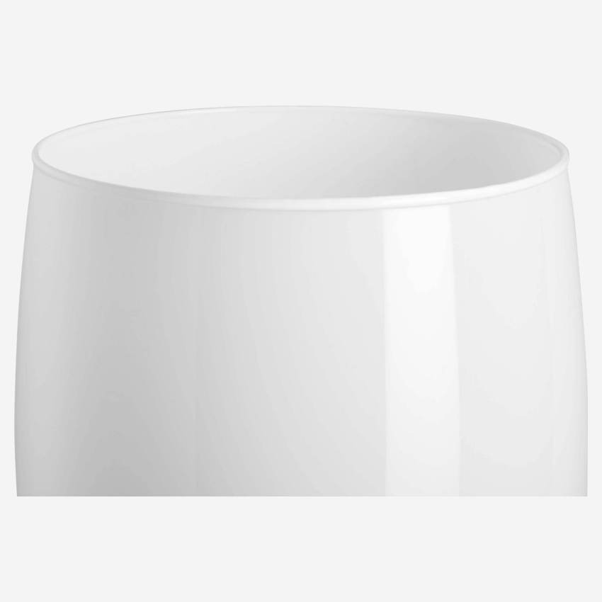 Vase 15cm en verre blanc