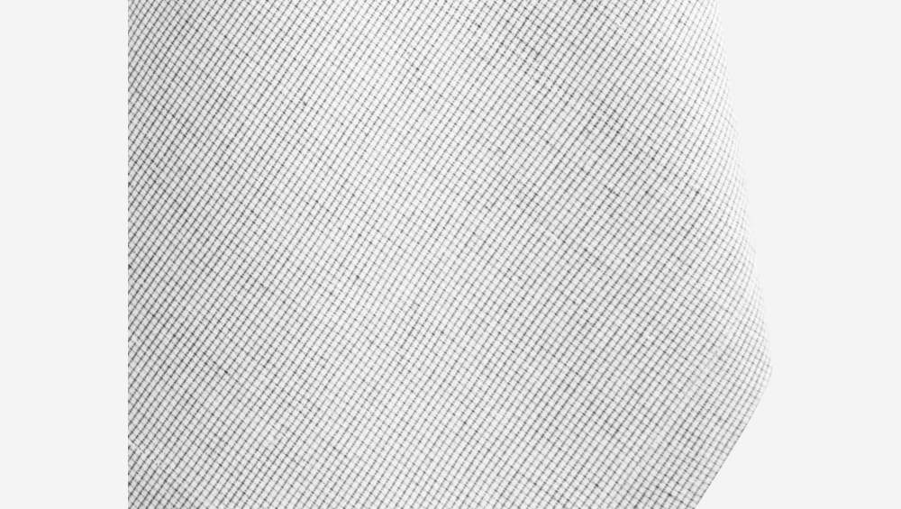 Set de 2 paños 70x150cm de algodón y lino blanco tejido negro