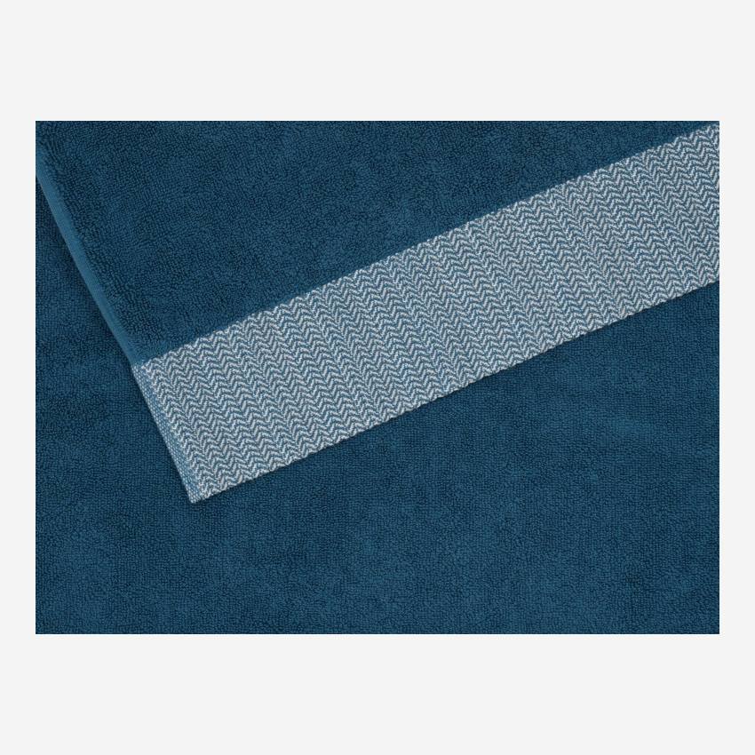 Serviette pour invité en coton - 30 x 50 cm - Bleu