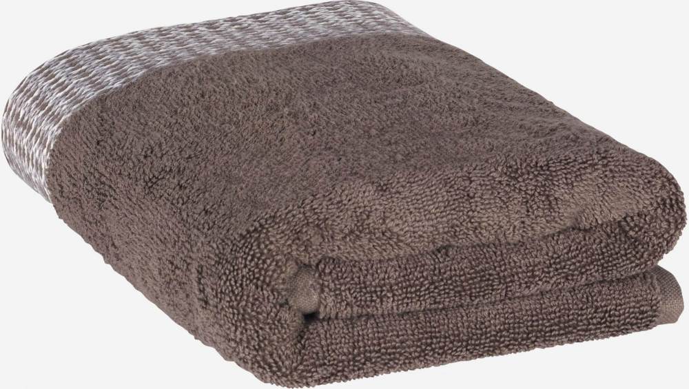 Asciugamano da ospite in cotone - 30 x 50 cm - Marrone