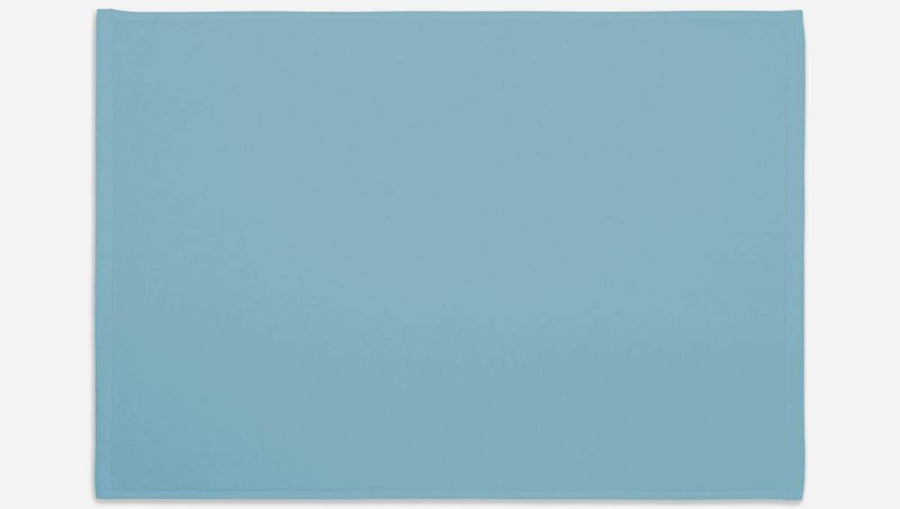 Tapete casa de banho de algodão - 60 x 80 cm - Azul