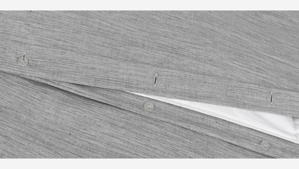 Funda nórdica de algodón - 260x240 cm - Gris