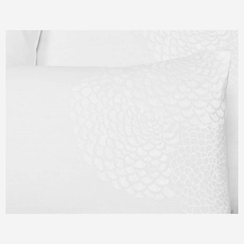 Taie d'oreiller en coton - 80 x 80 cm - Blanc