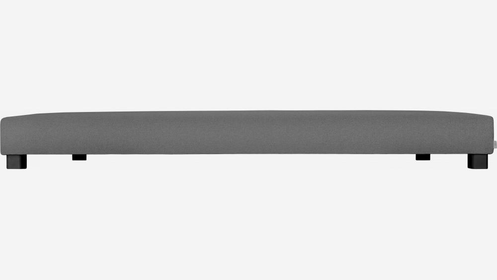Bettgestell mit Lattenrost aus Stoff - 2 x 90 x 200 cm - Grau