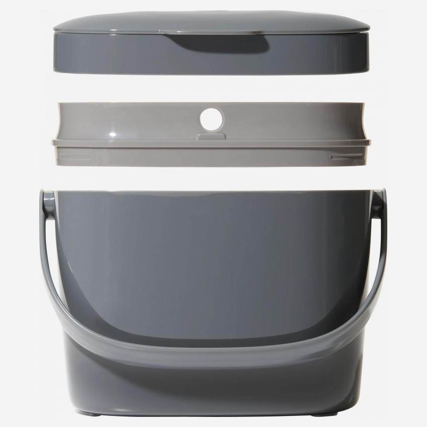 Kompostbehälter für die Küche - 6,6 L - Grau