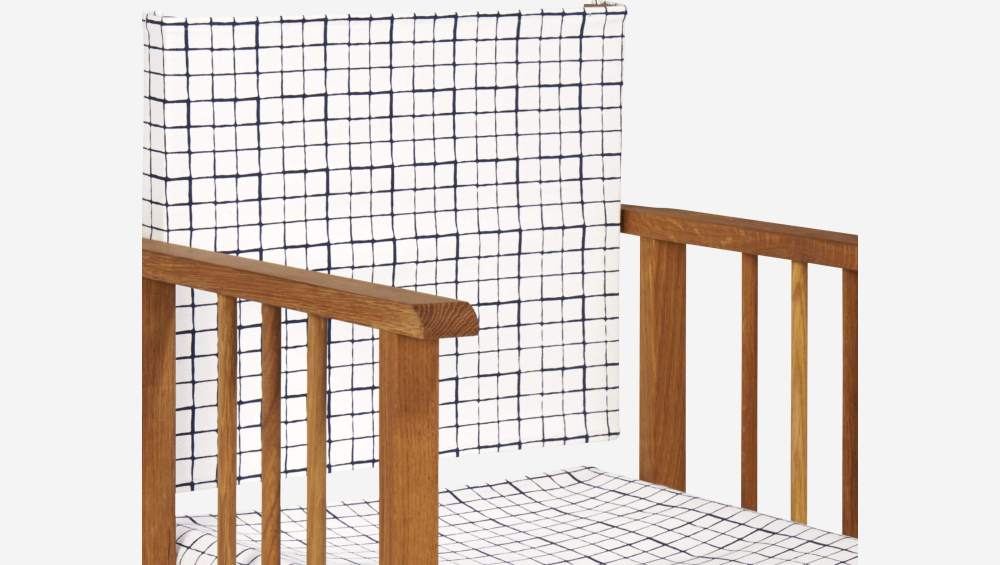Toile en coton pour chaise pliante - Carreaux (structure vendue séparément)