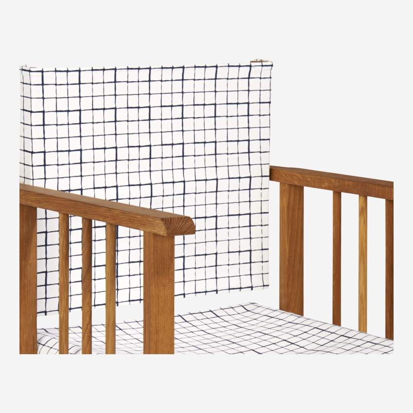 Tela em algodão para cadeira dobrável - Quadrados (estrutura vendida separadamente)