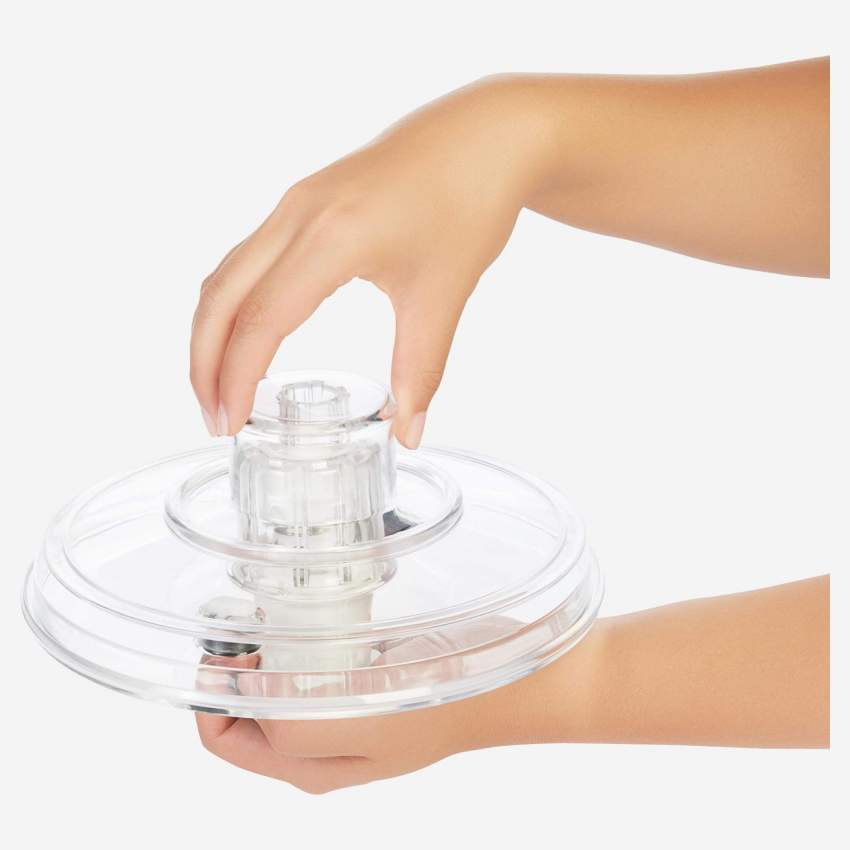 Centrifugadora de ensalada de policarbonato - 21 cm - Transparente