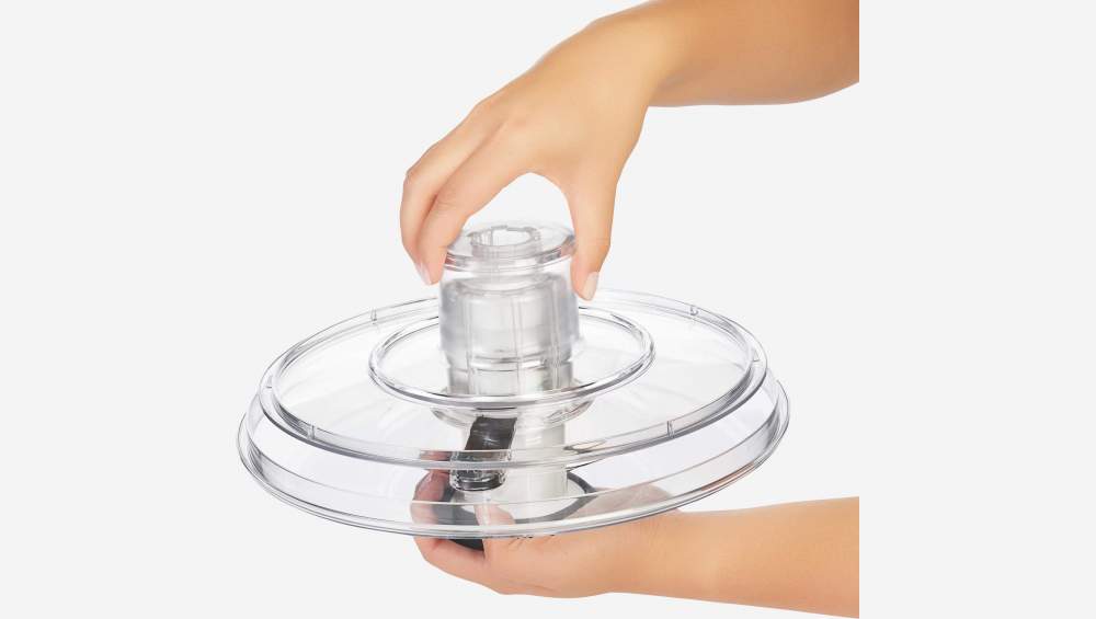 Centrifugadora de ensalada de policarbonato - 26 cm - Transparente