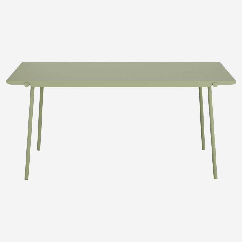Tavolo da giardino in acciaio – 6 persone – Verde tiglio – Design by Studio Brichet-Ziegler