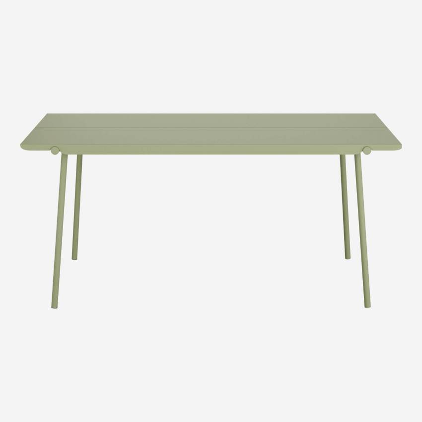 Tavolo da giardino in acciaio – 6 persone – Verde tiglio – Design by Studio Brichet-Ziegler