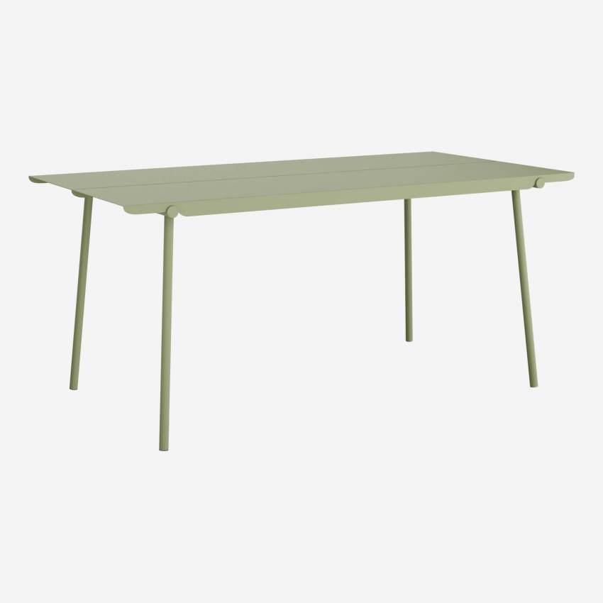 Mesa de jardín de acero - 6 personas - Verde tilo - Design by Studio Brichet-Ziegler