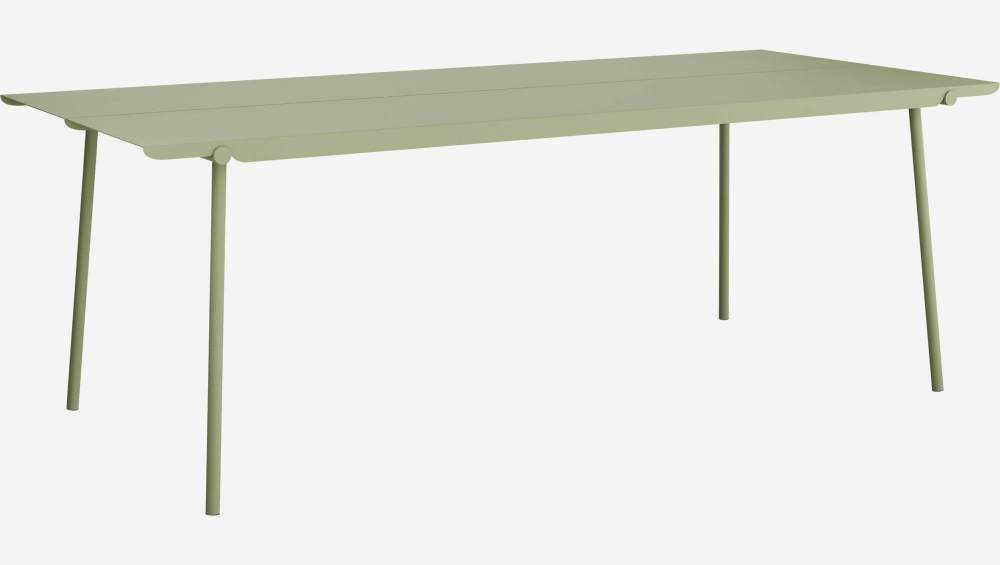 Tavolo da giardino in acciaio – 8 persone – Verde tiglio – Design by Studio Brichet-Ziegler