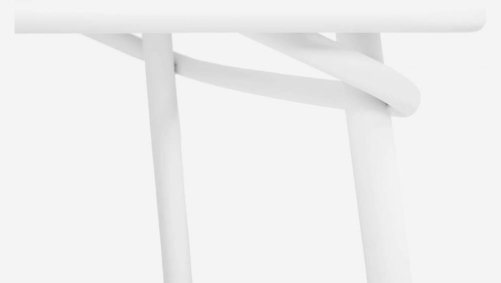 Mesa de jardim retangular em aço branco