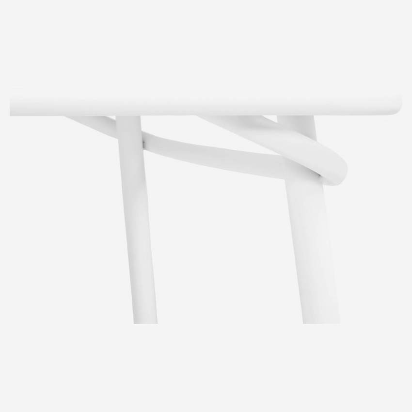 Mesa de jardín rectangular de acero blanco