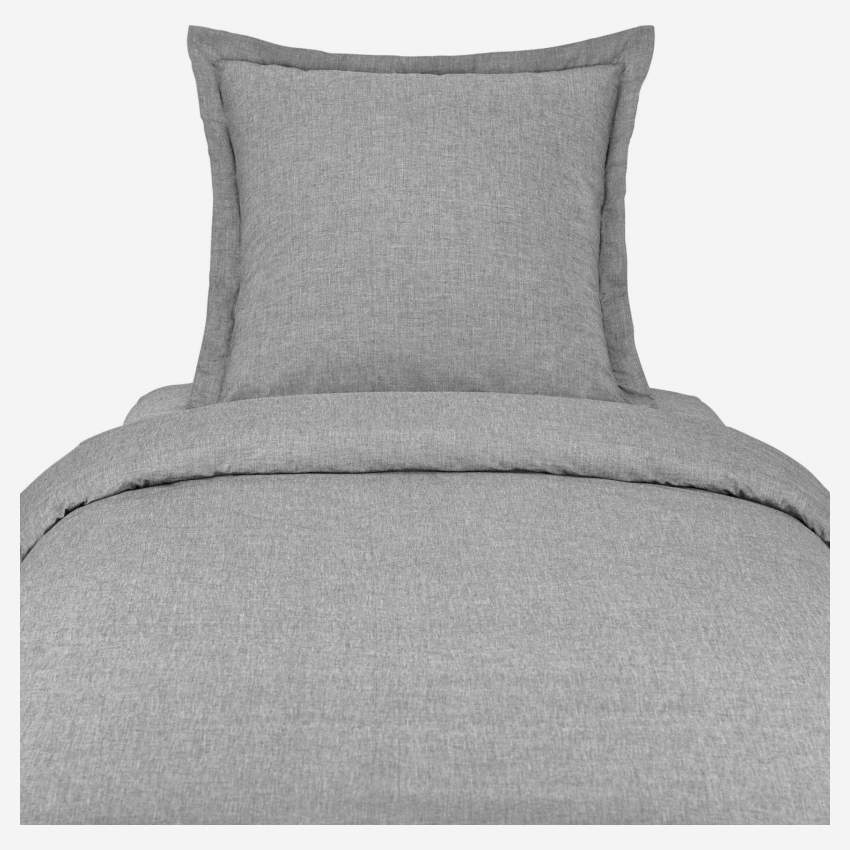 Bettbezug aus Baumwolle - 140 x 200 cm - Grau