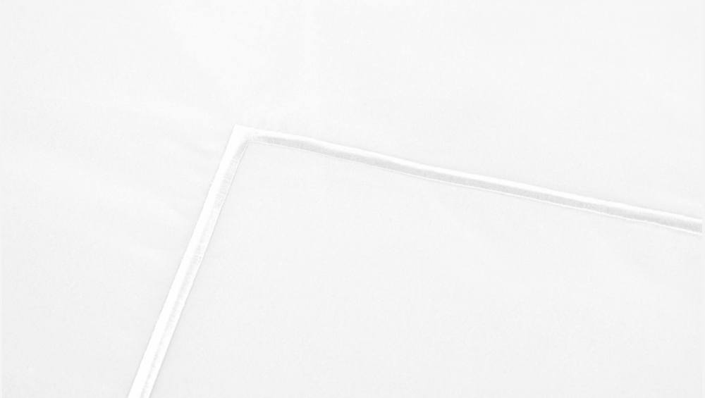 Housse de couette en satin de coton - 140 x 200 cm - Blanc