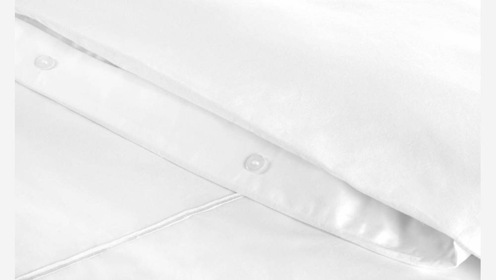 Copripiumino in raso di cotone - 140 x 200 cm - Bianco
