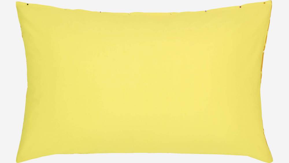 Parure de lit en coton - 140 x 200 cm - Jaune