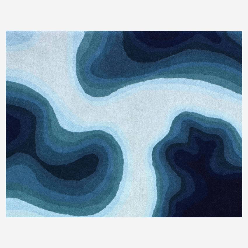 Teppich, handgetuftet, 170x240cm, blau