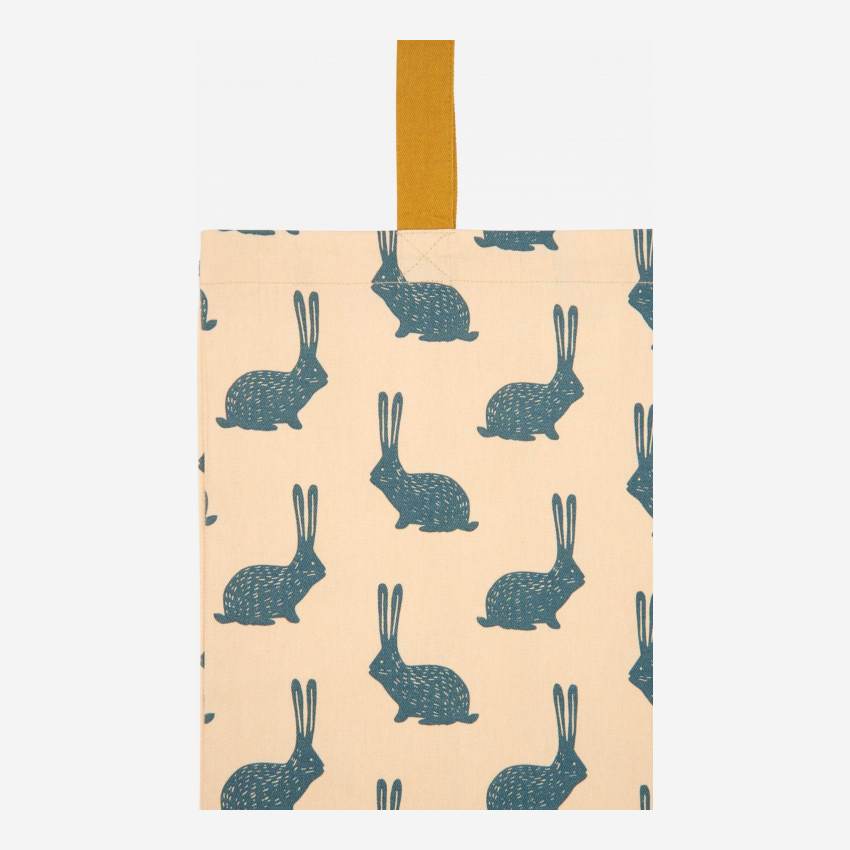 Bolsa de tela con estampado de conejos
