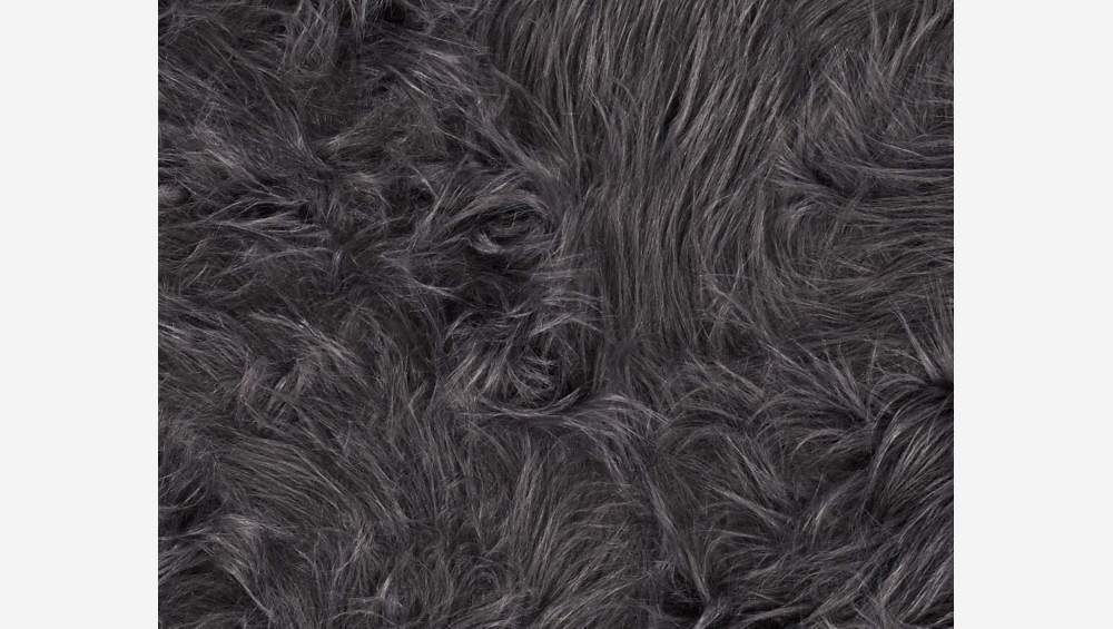 Plaid 130x170cm effetto pelliccia - Grigio