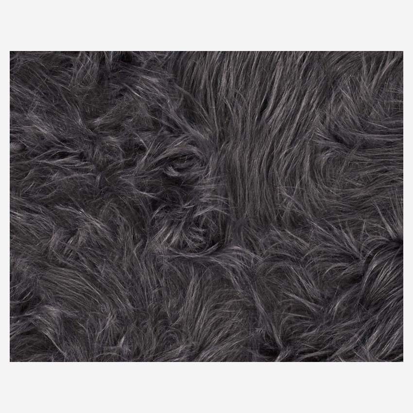 Plaid 130x170cm effetto pelliccia - Grigio