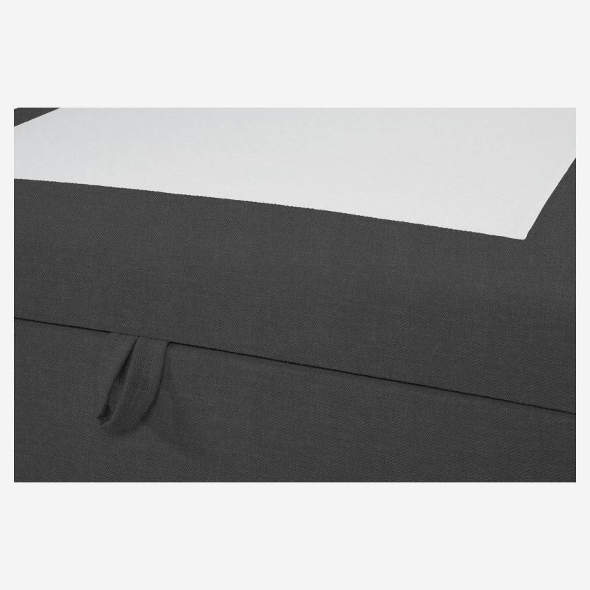 Sommier de ripas de tecido - 2 x 70 x 200 cm - Antracite