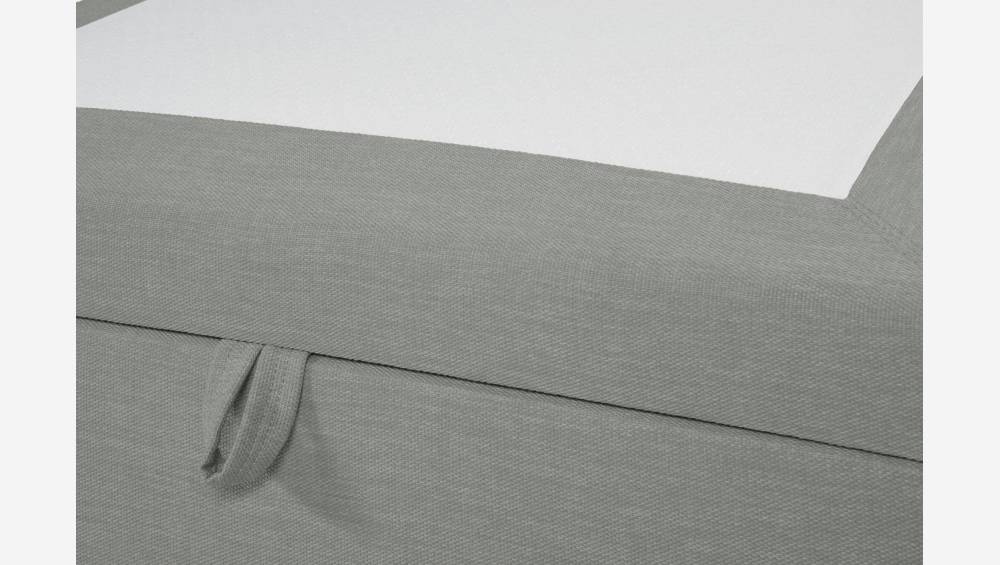 Sommier de ripas de tecido - 2 x 70 x 200 cm - Cinza claro