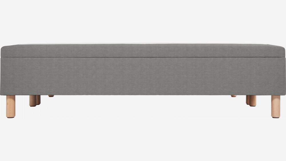 Somier de láminas 2x80x200cm de tela gris ratón