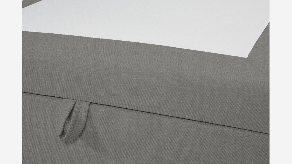Sommier de ripas de tecido - 2 x 80 x 200 cm - Cinza rato
