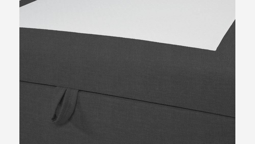 Sommier de ripas de tecido - 2 x 80 x 200 cm - Antracite