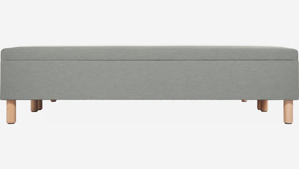 Sommier à ressorts 2x90x200cm en tissu gris clair