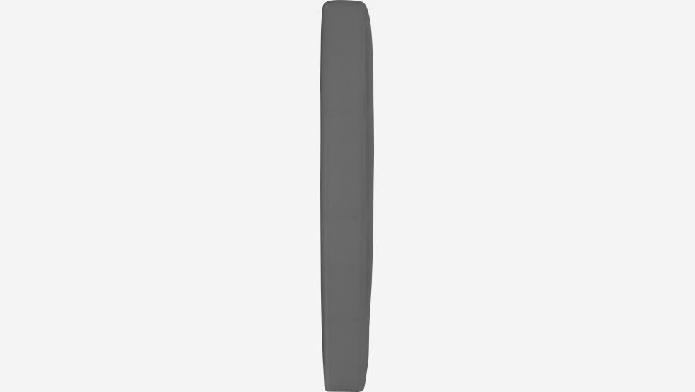 Testiera per base letto 140 cm in tessuto grigio topo