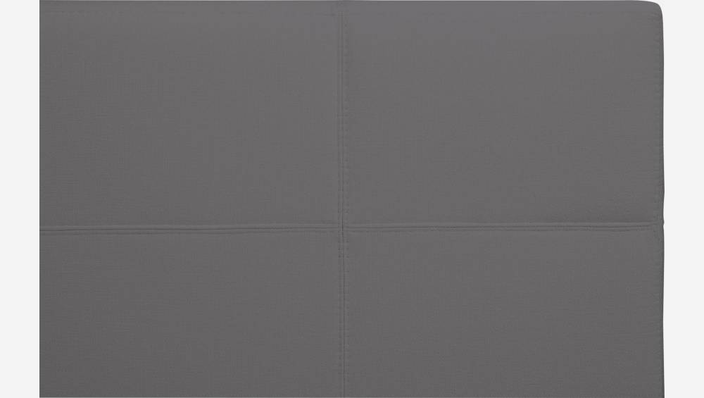 Testiera letto per rete da 160 cm in tessuto grigio