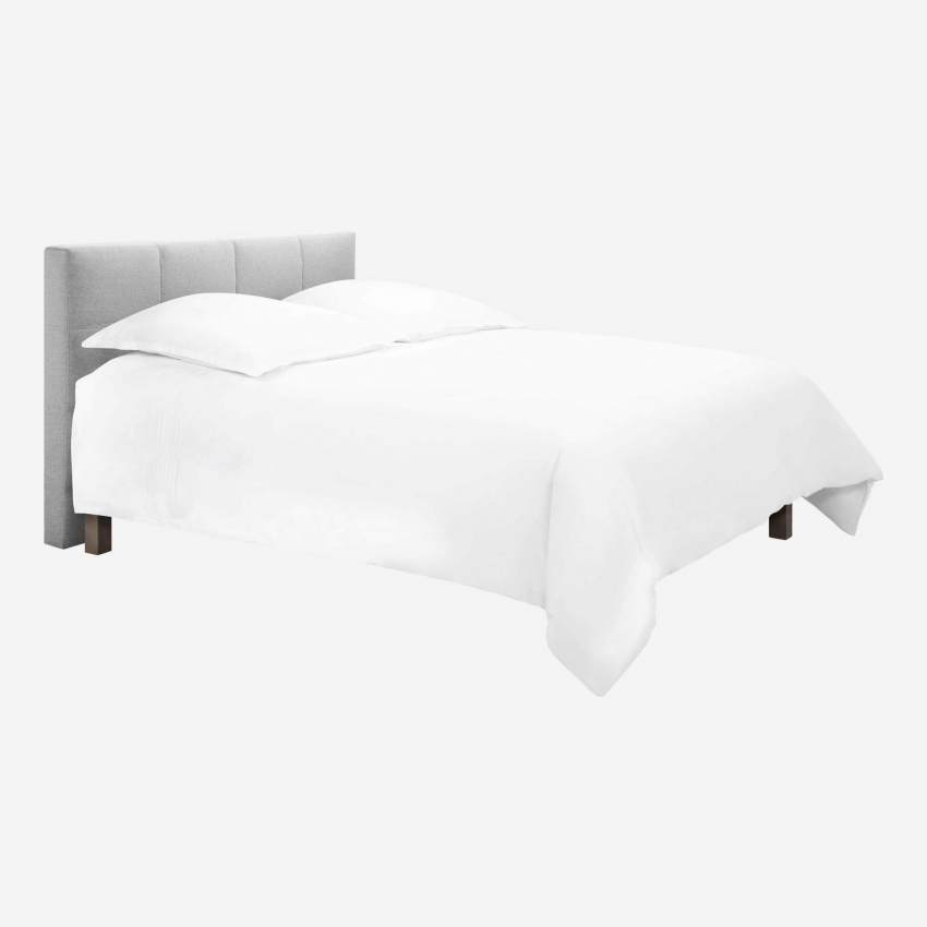 Cabecero de cama para somier de 160cm de tela gris claro