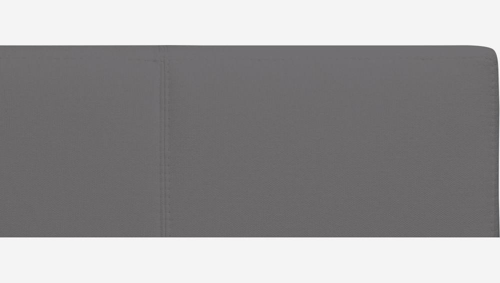 Testiera letto per rete da 160 cm in tessuto grigio