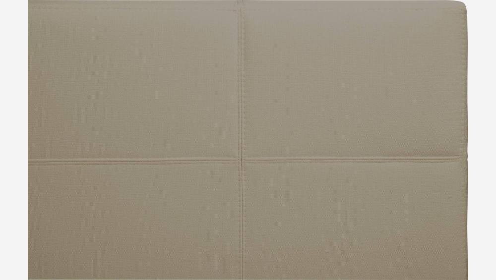 Testiera letto per rete da 160 cm in tessuto beige chiaro