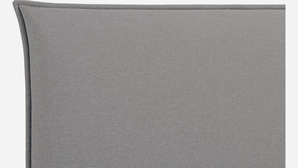 Tête de lit pour sommier en 140 cm en tissu - Gris clair
