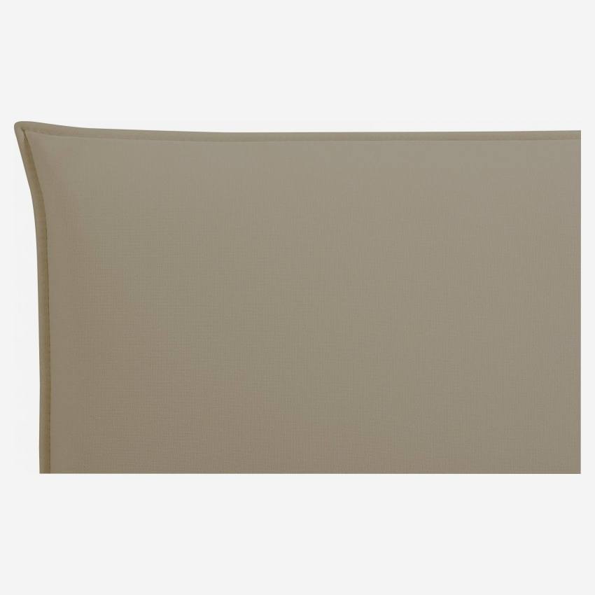 Cabecero de cama para somier de 160cm de tela beige claro