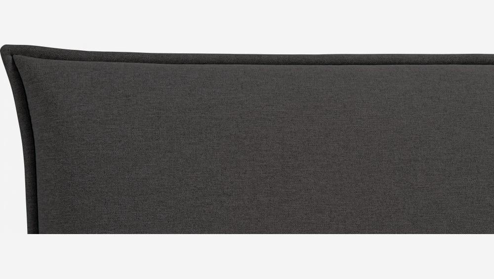 Tête de lit pour sommier en 160 cm en tissu - Gris anthracite