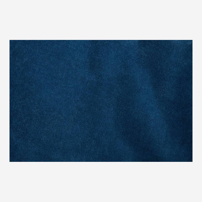 Copriletto in velluto blu 260x220 cm