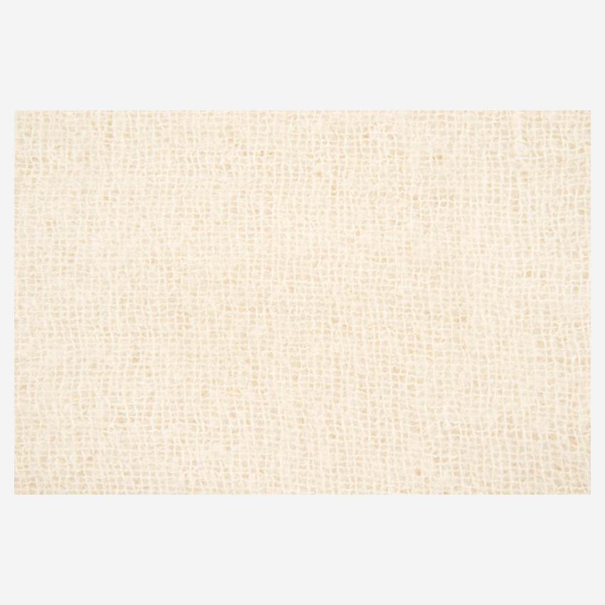 Plaid en laine et mohair 130x170cm blanc