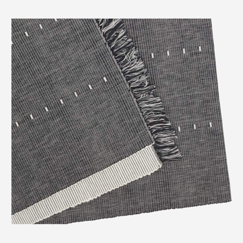 Set de 2 caminos de mesa en algodón negro
