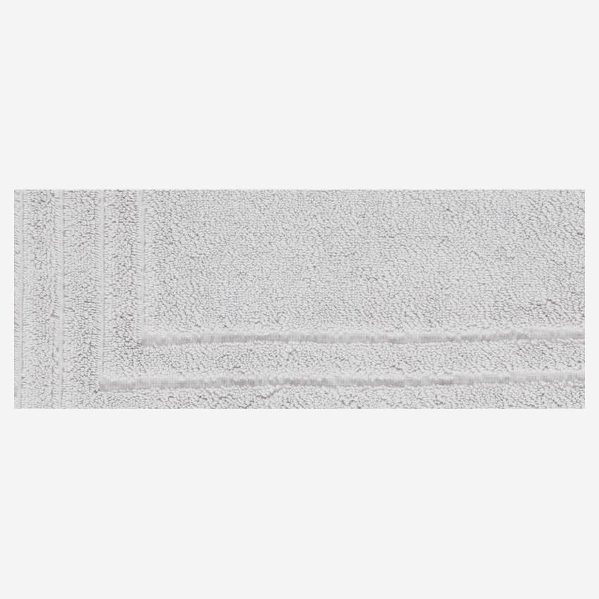 Tapis de bain en coton - 50 x 85 cm - Gris clair