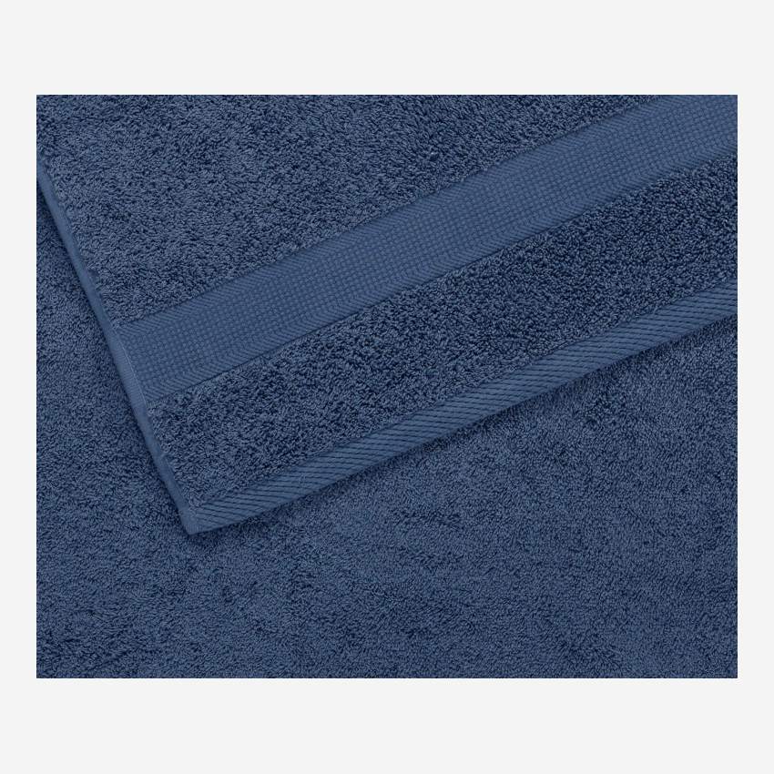 Serviette de toilette en coton - 50 x 90 cm -  Bleu