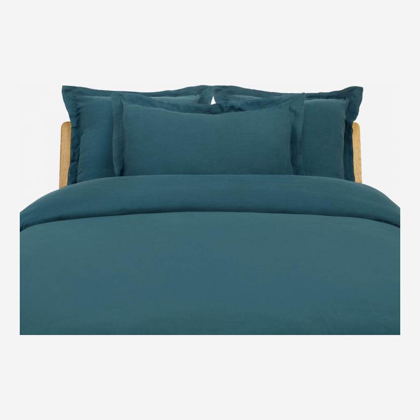 Bettbezug aus Leinen - 260 x 240 cm - Grün
