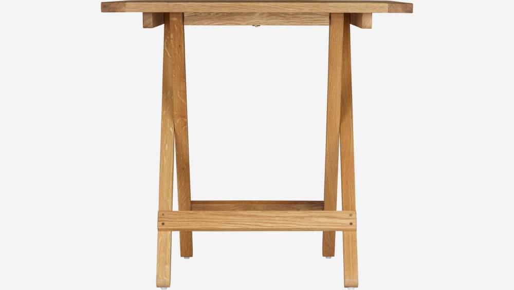 Mesa plegable de jardín de roble macizo aceitado - 76 x 76 cm